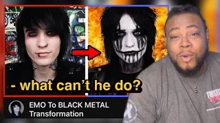 WHAT CANT JOHNNIE DO? Johnnie Guilbert EMO To BLACK METAL Transformation | REACTION