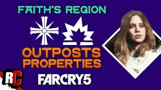 All CULT OUTPOSTS & PROPERTIES in Faith's Region | Far Cry 5 (Map Locations Outposts + Shrines)