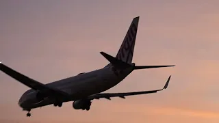 Slow Motion special for Finn's Aviation Travels. Virgin Australia B737 landing at Adelaide Airport.