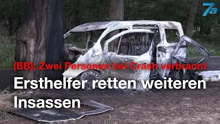 Zwei Personen bei Horrorcrash im PKW Verbrannt - Ersthelfer retten einen Insassen