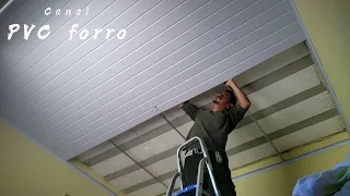 Montando teto em pvc - Forro PVC / Installing pvc ceiling - PVC ceiling