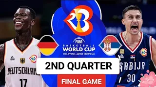 FIBA BASKETBALL WORLD CUP 2023 FINAL GAME 2ND QUARTER GERMANY VS SERBIA