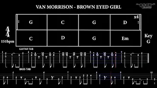 VAN MORRISON - Brown Eyed Girl [CHORD PROGRESSION + BASS TAB]
