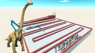 Escape From Alien Brachiosaurus - Last Survivor | Animal Revolt Battle Simulator