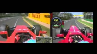 F1 2014 VS F1 2013 Fernando Alonso Onboard Melbourne Lap Comparison