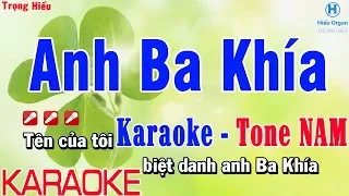 Karaoke Anh Ba Khía Tone Nam | Nhạc Sống | anh 3 khía karaoke beat nam