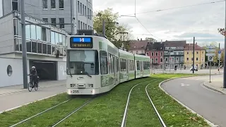 Mit der Straßenbahn 🚋 Linie 5 in Freiburg ❤️von Europaplatz➡️Rieselfeld￼