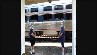 Amtrak Human Crossing Gates