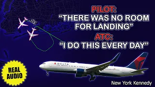 Pilot argues with Tower controller about separation at New York Kennedy Airport. Real ATC