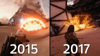 EXPLOSIONS in Battlefront 1 (2015) vs Battlefront II (2017) Graphics Comparison