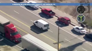 LIVE_ Police pursuit of a van, now mini cooper in Los Angeles | FOX10 NEWS | KTLA 5