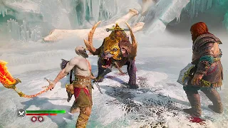 Kratos & Thor Fight All Bosses - God Of War Ragnarok New Game +