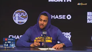 Jordan Poole Postgame Interview | Golden State Warriors dominate Oklahoma City Thunder 141-114