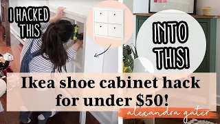 DIY Ikea Shoe Cabinet Hack For Under $50 | Hemnes Ikea Hack