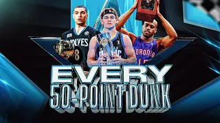 Every 50-Point Dunk In NBA Slam Dunk Contest History (1984-2024)!