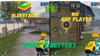 Bluestacks 5 Vs Msi App Player | Which Is Better? | Pubg Mobile | Performance Comparison | Latest