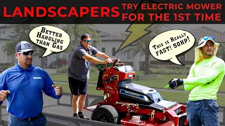 Real People Try ELECTRIC MOWER for the 1st Time