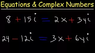 Solving Equations With Complex Numbers