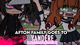 Afton Family Goes To YANDERE SIMULATOR | Gacha Afton Family | Gacha FNaF | Gacha Club | Cringe :’D |