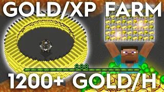 Minecraft Gold/XP Farm - 1200+ Ingots per Hour - Zombie Pigman Farm - 1.17.1