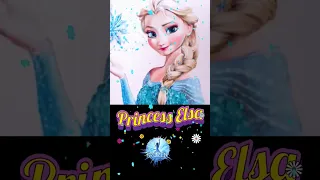 💖 Drawing and Coloring Disney Princess Elsa 💖 Frozen Fan Art Tutorial 💖 I need your Love #shorts
