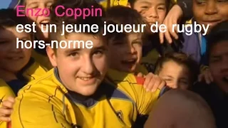 Enzo, 11 ans, 96 kilos pour 1,84 m, joueur de rugby à l'ASM