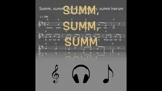 #Shorts: Lied: Summ, summ, summ, Bienchen, summ herum (Kinder / Melodie, Akkorde, Noten, Text)