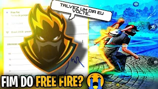 URGENTE!! FIM DO FREE FIRE? BLACKN444 DESABAFA E DEIXA O JOGO!! ENTENDA!!