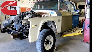 1st Gen Cummins Chassis SWAPPING a 69’ Dodge D200 SWEPTLINE Crew Cab