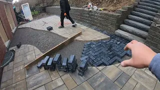 Installing Paver Patio & Retaining Walls Are Easy Money! OLS Project .02