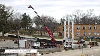 Timelapse of new Grand Blanc football stadium, athletics complex being built