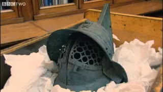 Mary Beard Shows Us a Roman Gladiator's Helmet - Meet the Romans with Mary Beard - BBC Two