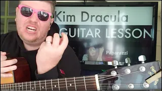 How To Play Paparazzi Guitar Kim Dracula // easy guitar tutorial beginner lesson chords