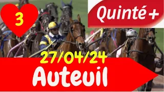 Pronostic Tiercé-Quarté-Quinté à Auteuil dimanche 27 avril