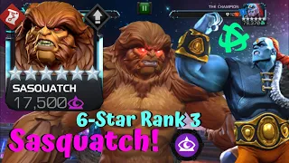 6* Rank 3 Sasquatch! 6.2 Champion Boss Solo! Insane Health Pool! CCP - Marvel Contest of Champions