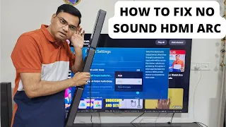(Hindi) How to fix no sound from soundbar using hdmi arc | How to fix soundbar with no sound