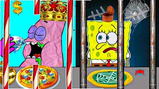 Rich Jail vs Broke Jail Food | MUKBANG ANIMATION | SPONGEBOB ANIMATION | Sponge boy