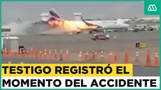Avión de Latam impactó con carro de bomberos en la pista del aeropuerto de Lima