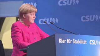 CSU Wahlkampf Endspurt mit Bundeskanzlerin Dr  Angela Merkel & Horst Seehofer 22 09 2017 Teil V