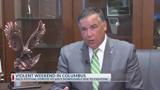 Ginther addresses violent weekend in Columbus