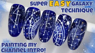 🌠 SUPER EASY GALAXY TECHNIQUE | Gel Polish | Nail Art Design | Galaxy Nails