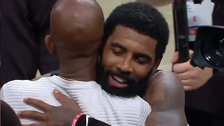 Kyrie Irving & His Dad Share a Moment after beating the Raptors!