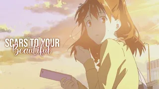 AMV || Scars To Your Beautiful (French Version) (Lyrics)