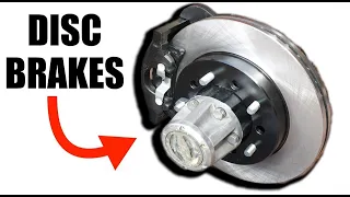 DIY Jeep CJ Front Disc Brake Conversion under $100! Made From Spare Parts!