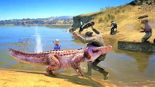 Alligators vs Humans | Red Dead Redemption 2 NPC Wars 62