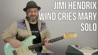 Jimi Hendrix Wind Cries Mary Electric Guitar Solo Lesson