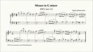 Bach, Minuet in G minor, BWV Anh 115, Organ
