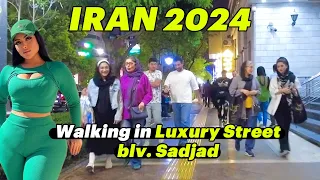 IRAN Walking at Night in the Lovely and Crowded Neighborhood of Mashhad | ایران