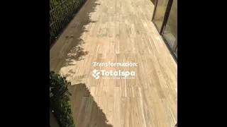 Transformación de espacios con pisos de madera teca Total Spa