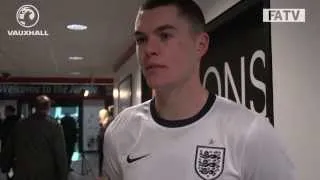 Manchester United's Michael Keane on his goal scoring performance for England U21s